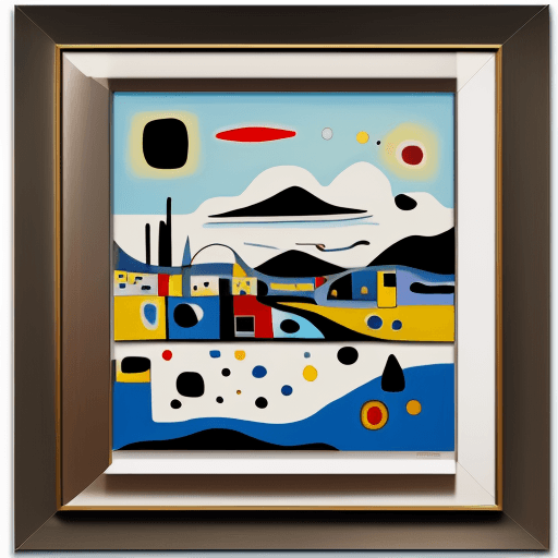 AI generated: Landscape, miro, oil painting, transparent, in style, generative art, recursive art, nicolas de staë...