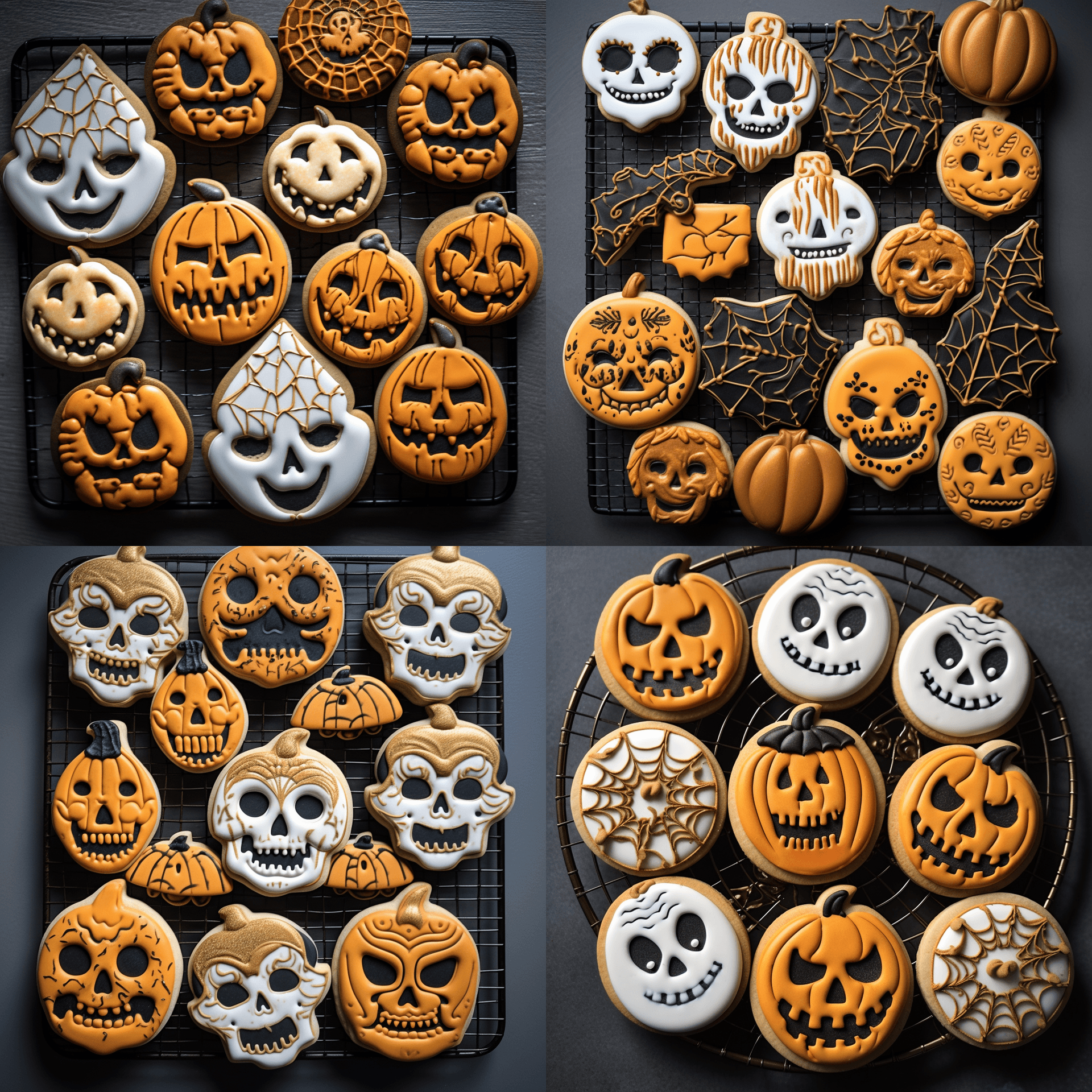 AI generated: Halloween cookies