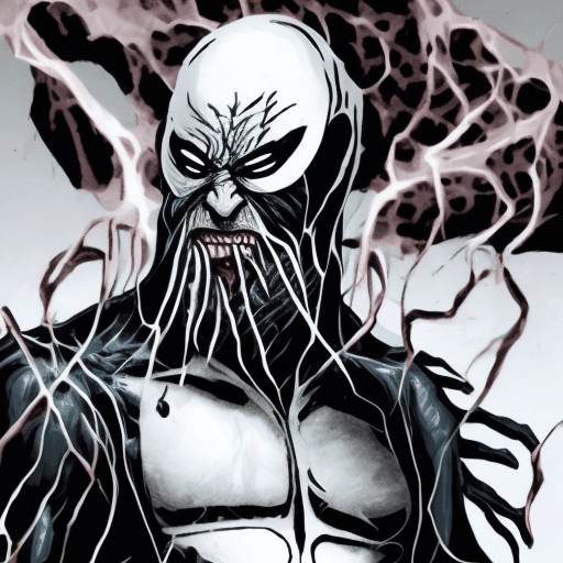 AI generated: Old Man as symbiote venom