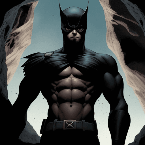AI generated: "Genera una imagen de un comic que represente a un troglodita de cuerpo entero en la entrada de su c...