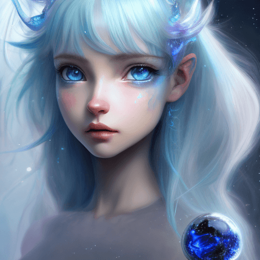 AI generated: cirno, blue eyes, ice crystals in hair, big eyes, blue hair, dynamic lighting, photorealistic fantas...