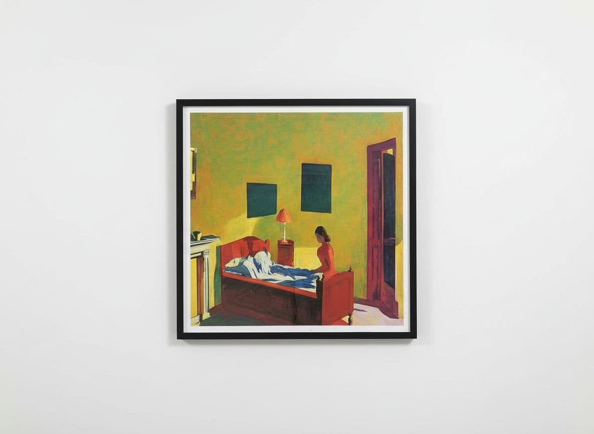 AI generated: put the painting only in white wall, art setting, sothebys quality studio photography, close up phot...
