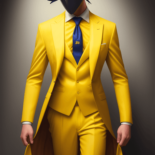 AI generated: faceless man in a yellow suit