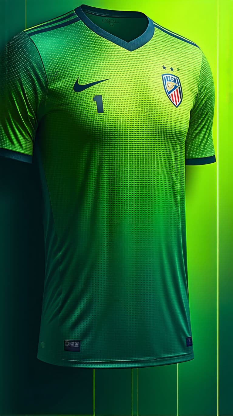 AI generated: "Design a high-definition soccer kit with a sleek, modern, and minimalist aesthetic. The kit feature...