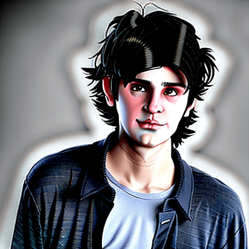 AI generated: Nico di angelo with a goatee