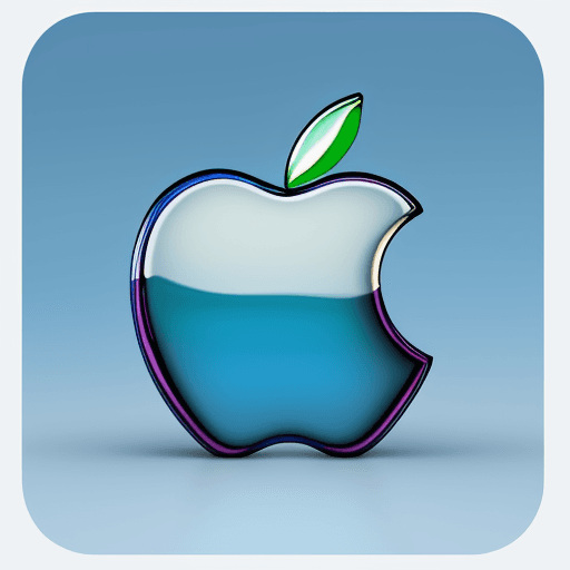 AI generated: apple blue 