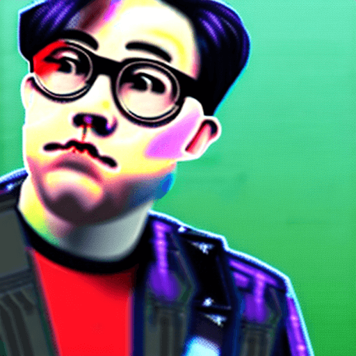 AI generated: highly detailed and hyper-realistic portrait of kim jun un, who is streaming using a small camera. h...
