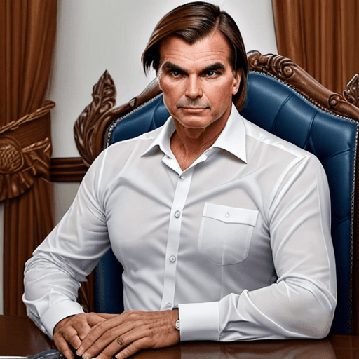 AI generated:  Jair Bolsonaro presidente homem de bem elegante honesto simpático 