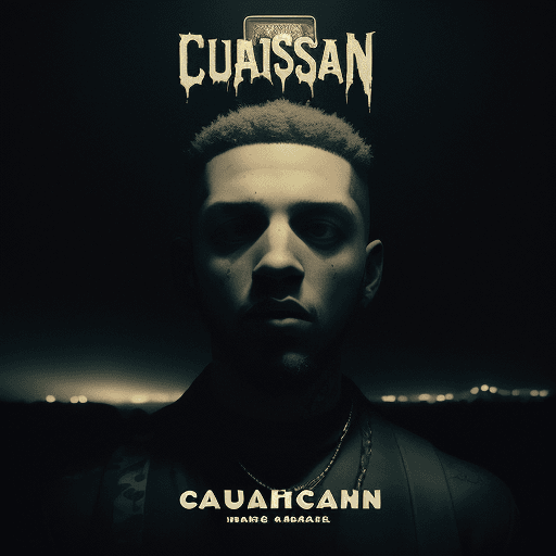 AI generated: Create a cover for the music album Caucasian Rapper a funk, soul, and trap album. The album should c...