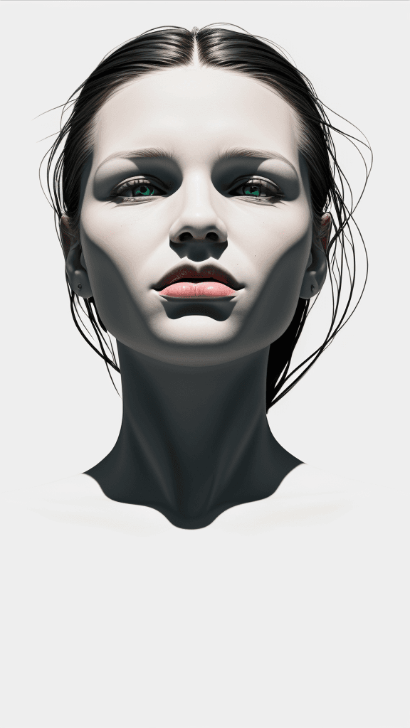 AI generated: (best quality,ultra-detailed,realistic:1.2) demonic, clean lines, minimalist artwork, vibrant color ...