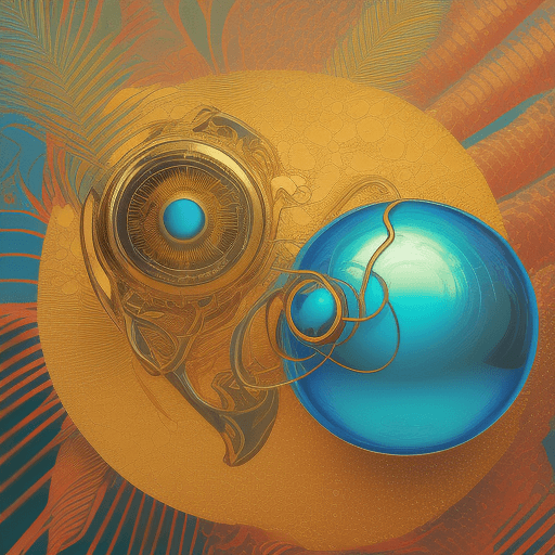 AI generated: 80s chrome and steel Retro Sunset,  water, gold, illustration, inspired by James Jean 80s chtome and...