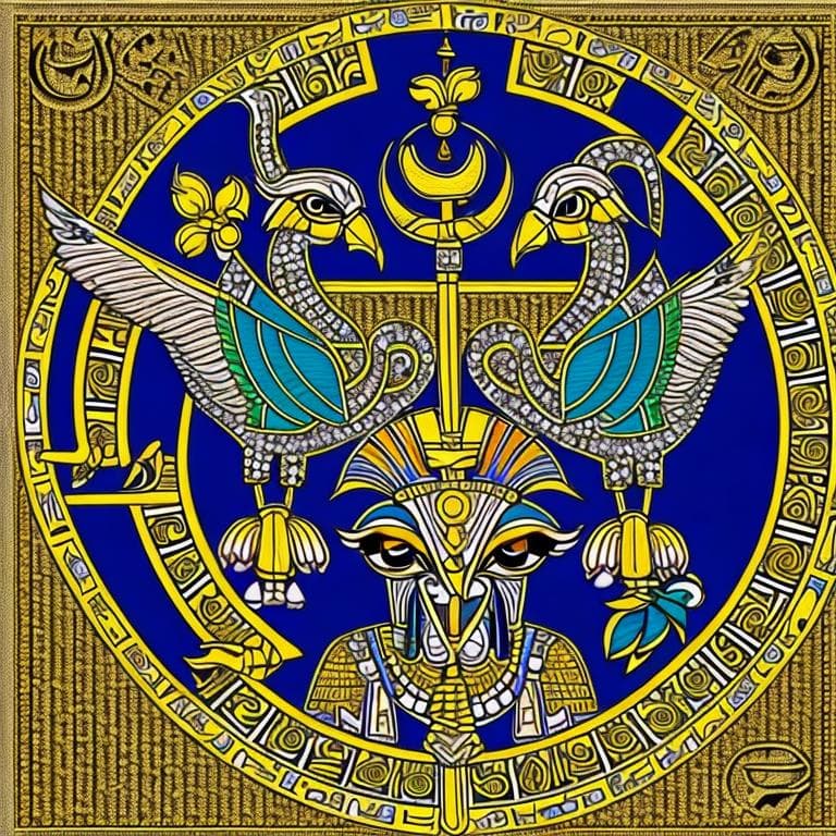 AI generated: Create an ultra-detailed, 3D-effect digital art composition set in ancient Egypt featuring anatomica...