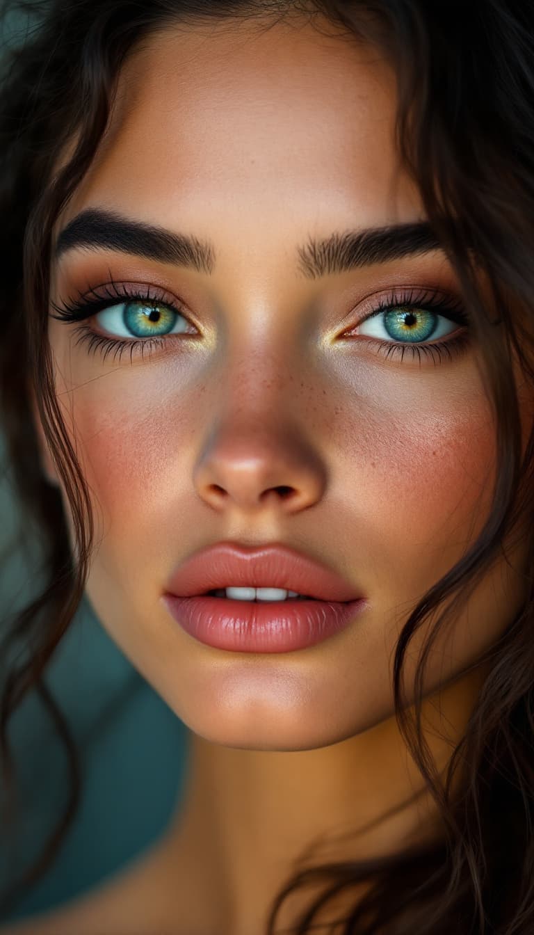 AI generated: close-up of a stunning fashion model, ultra-realistic portrait, shot on a Sony A7III, high quality -...