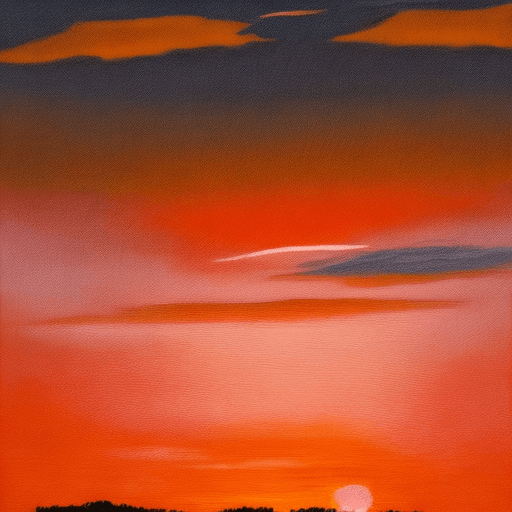 AI generated: orange sunset --ar 68:128 --s 750 --niji 5