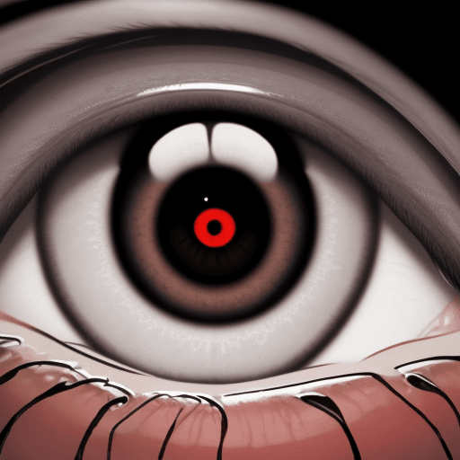 AI generated: parasite going out a man's eye
