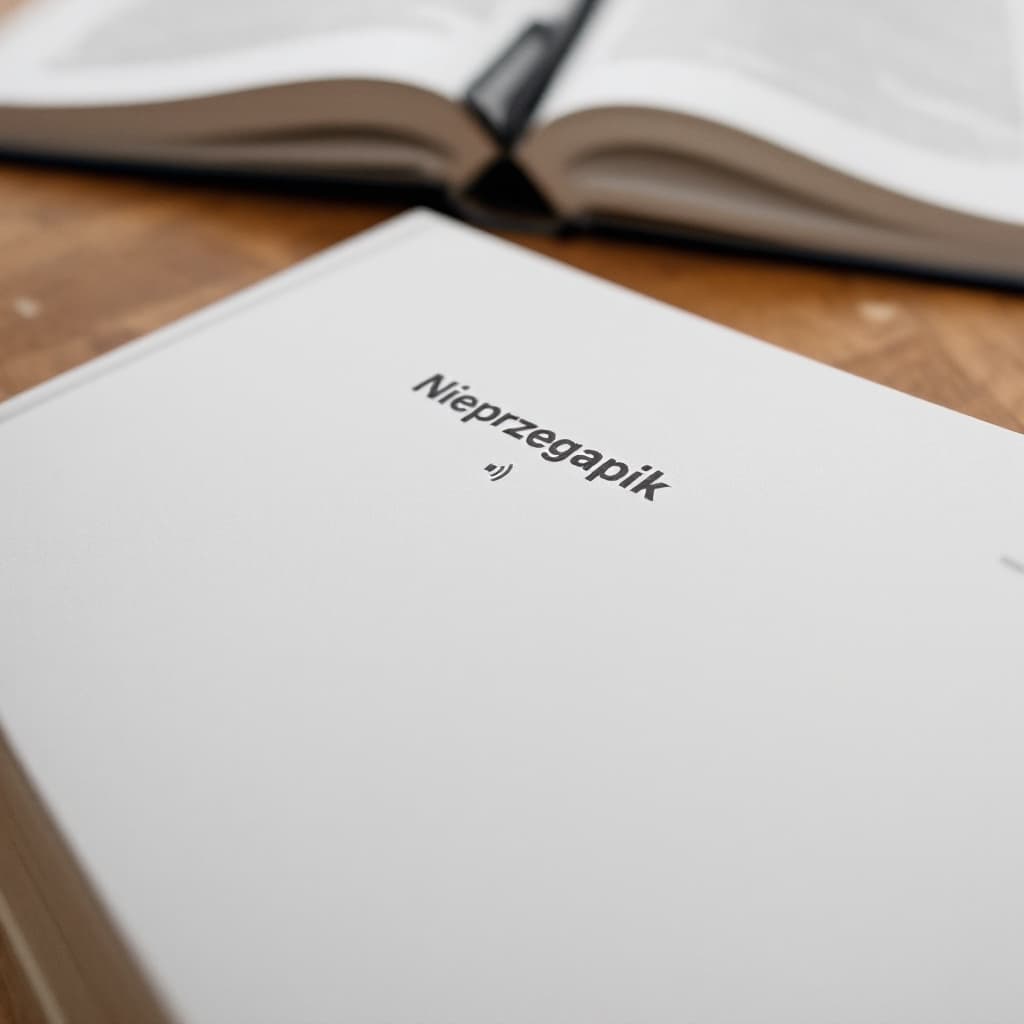 AI generated: A realistic digital photograph of a closed hardcover book lying on a wooden surface. The book is ope...