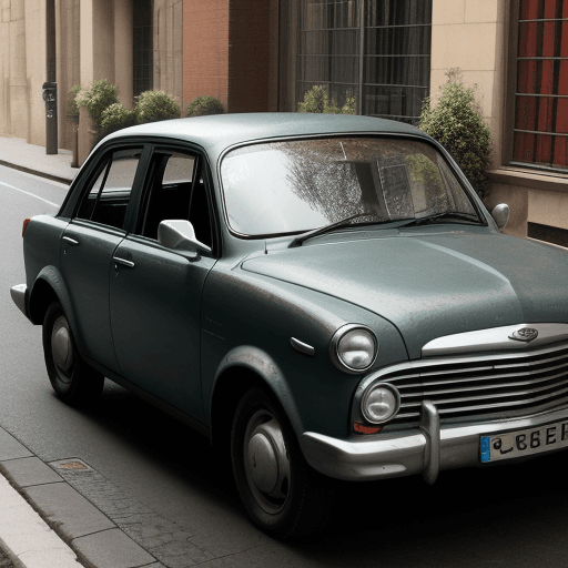 AI generated: Car with bike 
