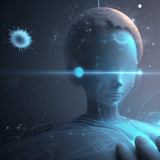 AI generated: 3D Illustration, dreaming, Dreams come true, particle effects, sense of technology