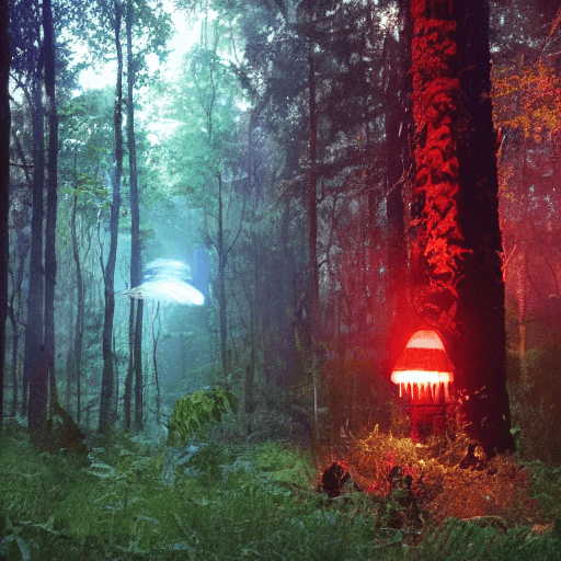 AI generated: the forest with firefly