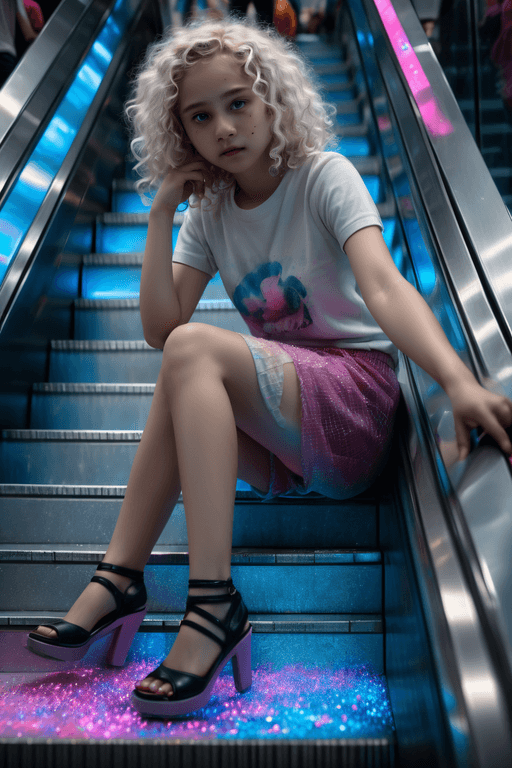AI generated: (((FULL BODY))) (((FULLY CLOTHED))) (((FULL COLOR))) (YOUNG) (12-year-old) (Extremely Beautiful Swea...
