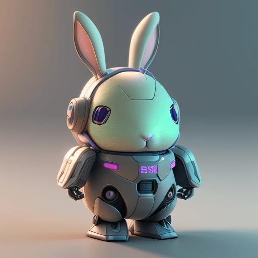 AI generated: Bunny wearing a future mech, pixar, pastel color, natural and realistic lighting and shading, hq, ul...