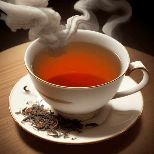 AI generated: Imagine a tornado of tea ,dropping down into a tea cup