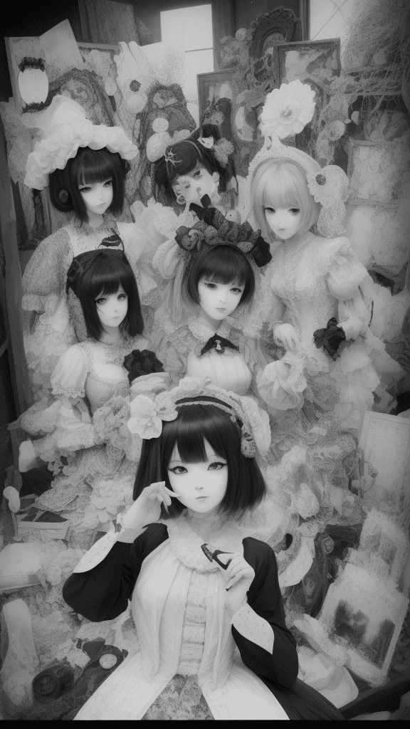 AI generated: something b&w something vintage something old something new show me your imagination --niji 70 --cha...