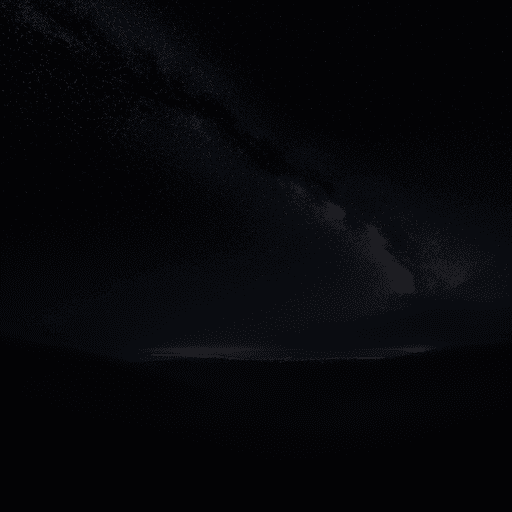 AI generated: Dark sky with shining stars in the middle