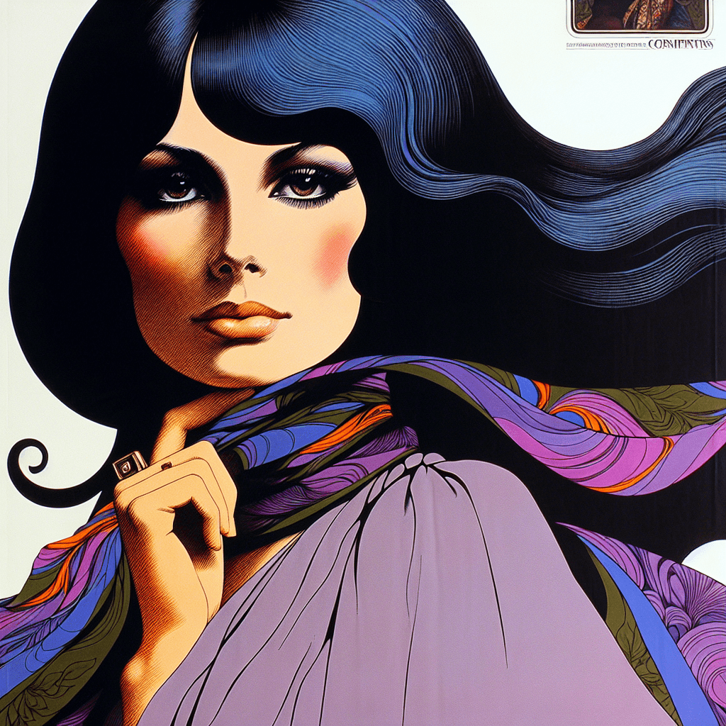 AI generated: woman in a 1970's fashion magazine