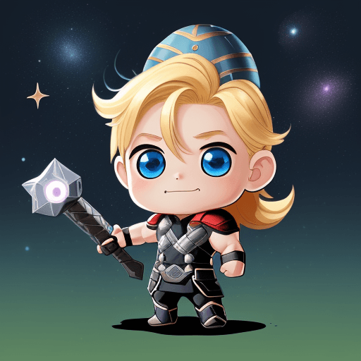 AI generated: A stunning 8K vector illustration of a chibi Baby Thor, a beloved character from Marvel. The adorabl...