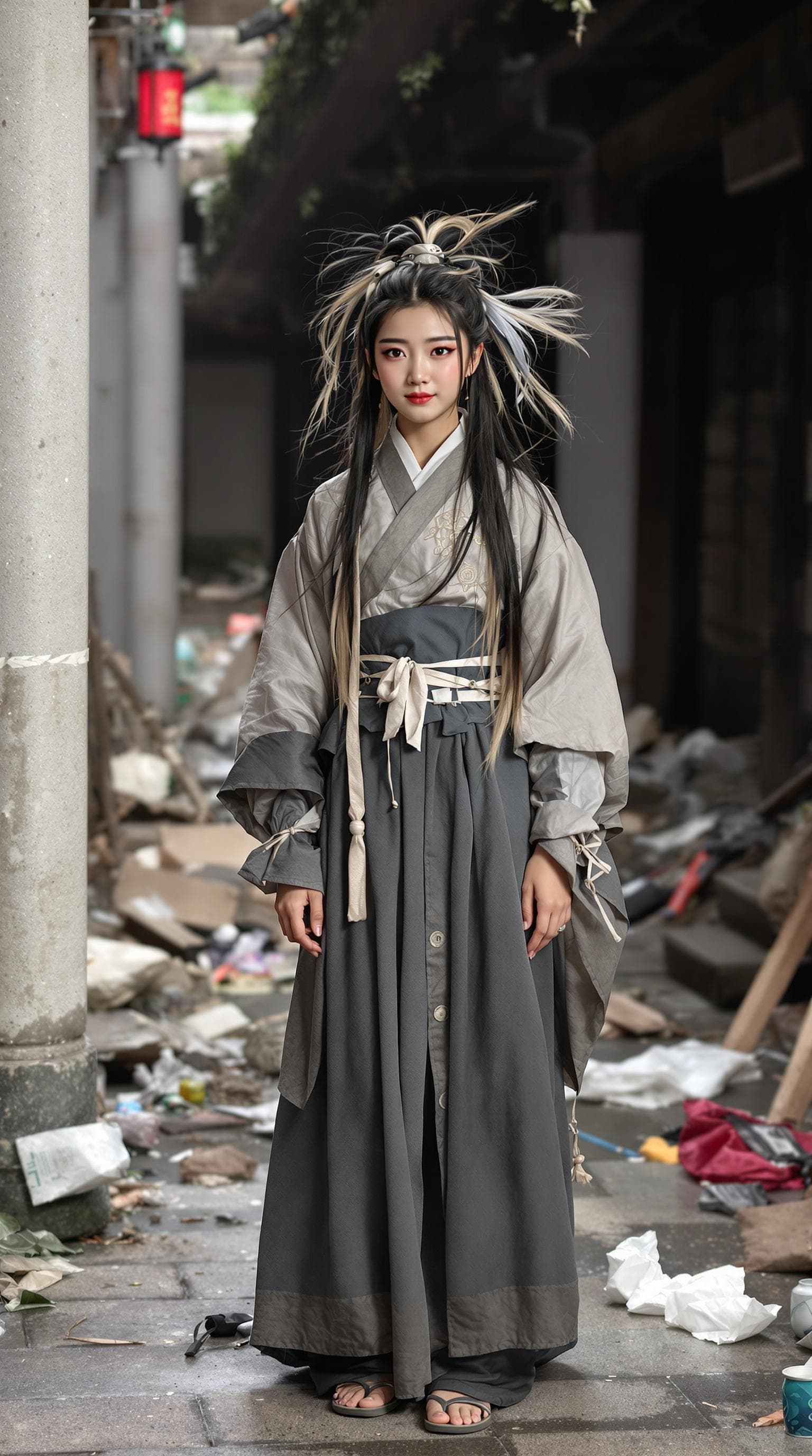 AI generated: a professional photo of a exceptionally of the most beautiful (Chinese peasant girl) girl in China, ...