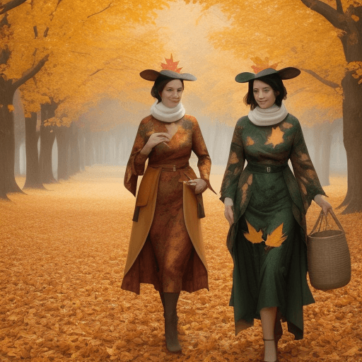 AI generated: women wearing leaves