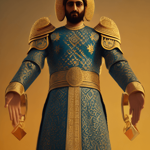 AI generated: Cyrus The Great , King of Persia , King of Kings ,Emperor , Persian Throne, intricate artwork . octa...