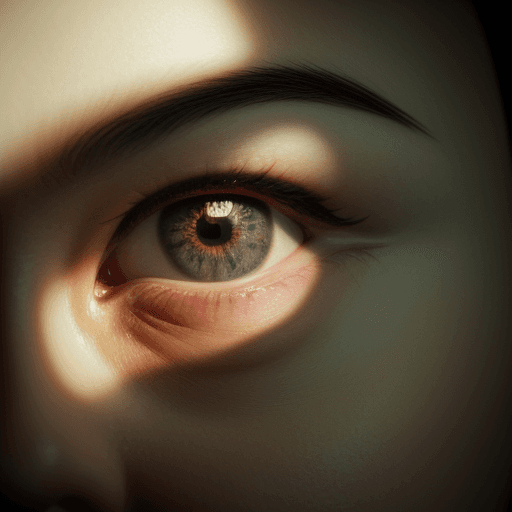 AI generated: Hyper realistic eye level of beautiful Lure Hsu, indirect lighting, 