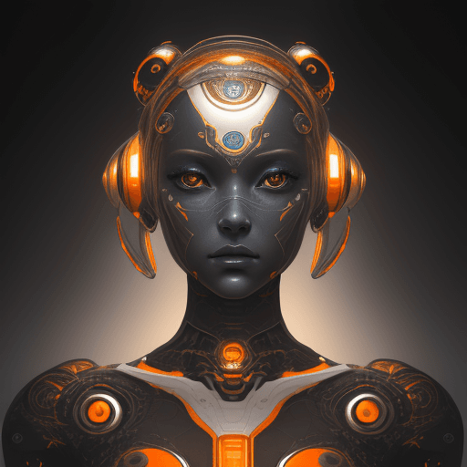 AI generated: scifi colombian fantasy illustration beautiful robot, in the style of realistic hyper-detailed portr...