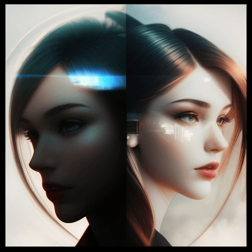 AI generated:  double exposure complex photo, extremely dynamic, beautiful, vintage --ar 16:9 --stylize 750 