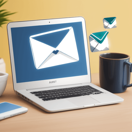 AI generated: create an image for Aweber to show the power of email automation