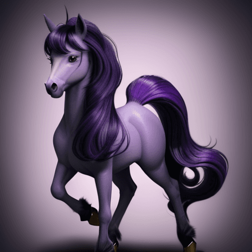 AI generated: Twilight Sparkle is a pony with a small and slender body. She has a coat color that is lavender, whi...