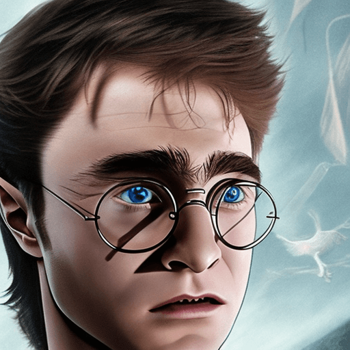 AI generated: harry potter as a old robot