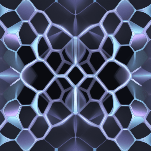 AI generated: Abstract background with smooth hexagons forming helices of human DNA, and adding a gradient between...