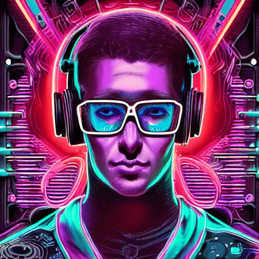 AI generated: nft style, cyberpunk, synthwave, tarot card with intricate detailed frame around the outside | with ...