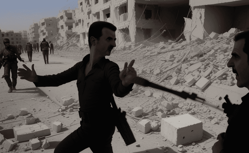 AI generated: The criminal Bashar Al-Assad kills Syrians

