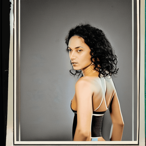 AI generated: thin healthy muscular, black hair ((wavy bob hairstyle)), ((full length portrait)), natural full pub...