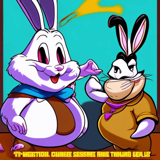 AI generated: Big Chungus, Bugs Bunny, Meme, Wumpus, Discord, Genie, Aladdin, Meme