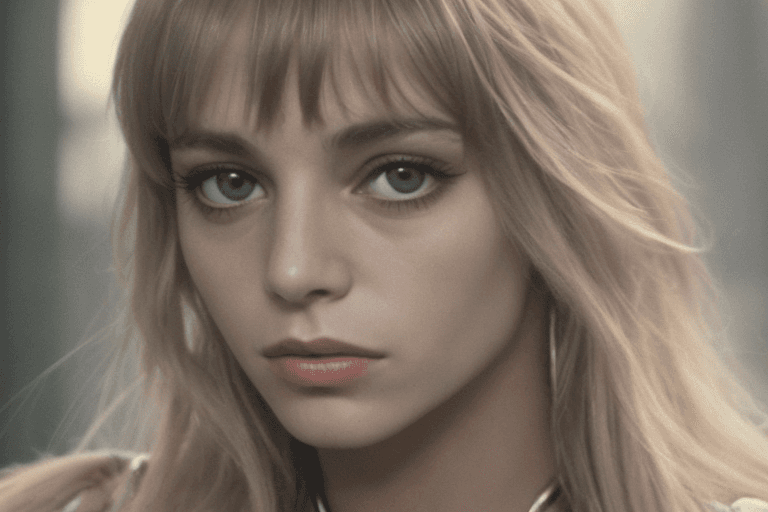 AI generated: young Anita Pallenberg as the great tyrant, pretty pretty, high quality, HD, Ultra Realistic, Superb...