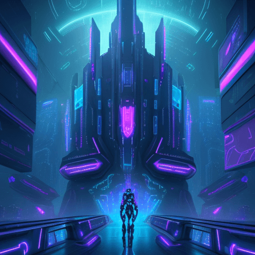 AI generated: Dive into a futuristic dreamscape, where cybernetic wonders abound. In this awe-inspiring artwork, a...