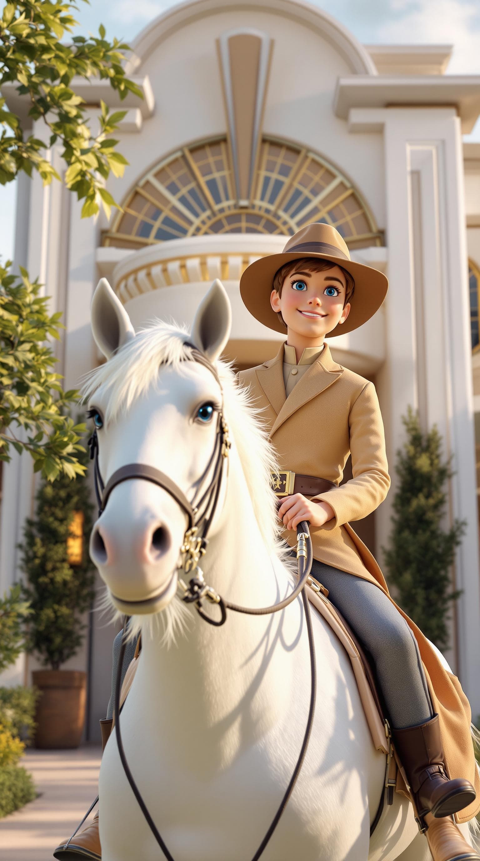 AI generated: can you create for me an image from a Barbie movie of a 10 year old Barbie boy dressed in an art dec...