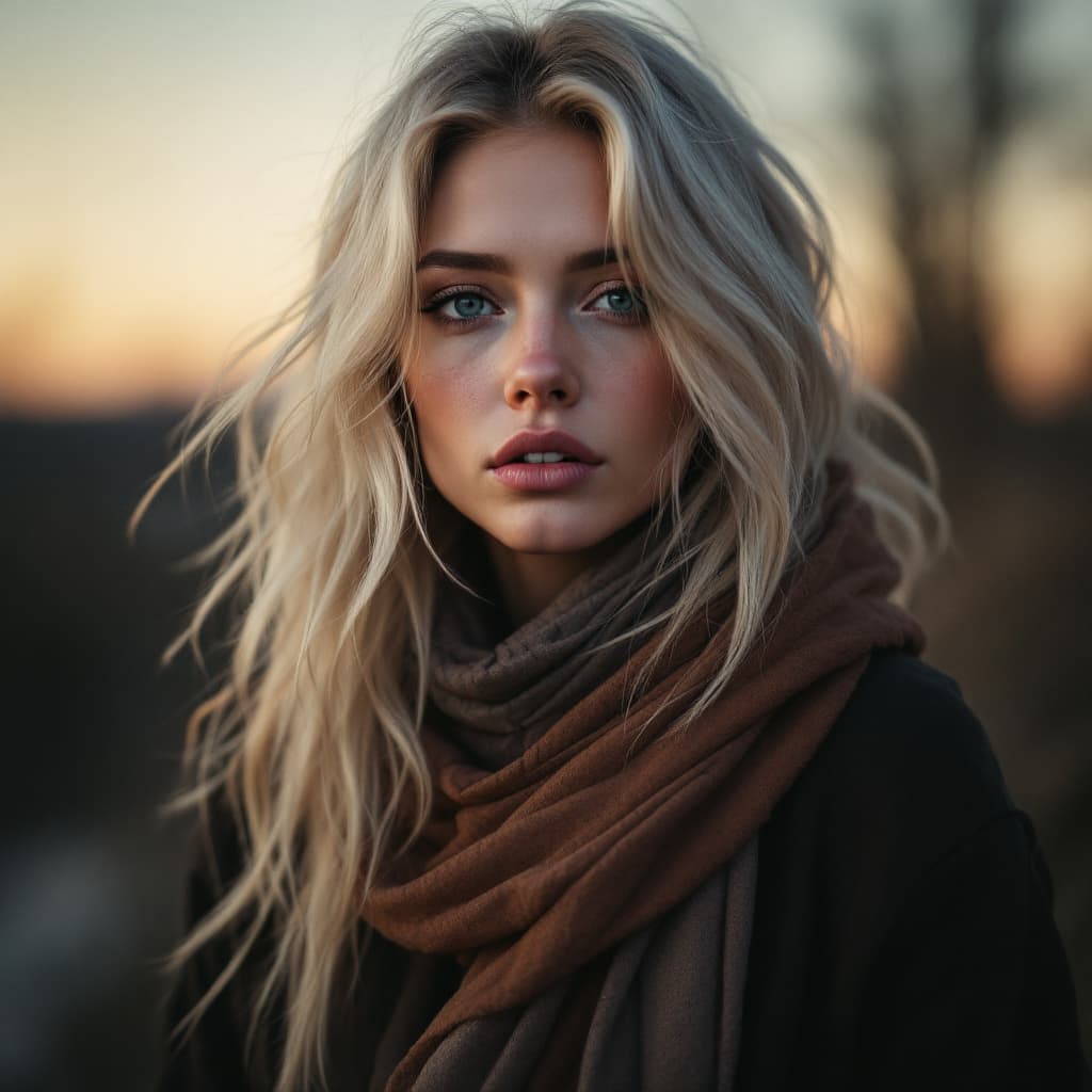 AI generated: white skin blonde with skinny hot face