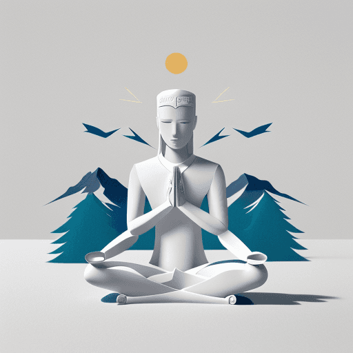AI generated: create an image with contemporary design as paper cuts, with the concept of mental self-care, a cris...