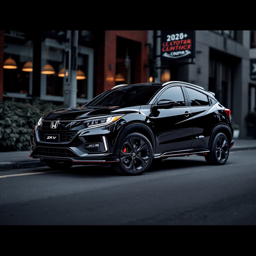 AI generated: Ruse Black Metallic Honda ZR-V SPORT CAR model 2025 


